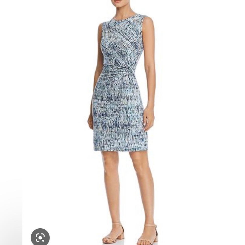 NIC+ZOE Sleeveless printed twist front sheath Dress. Size : PP